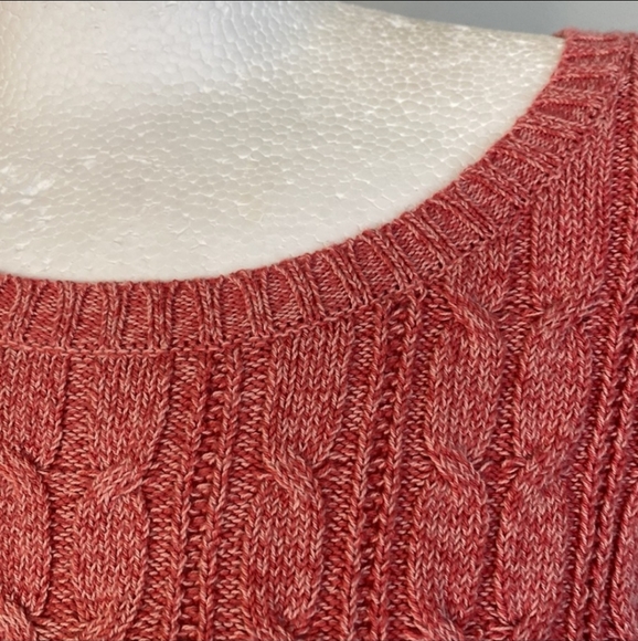 St. Johns Bay Cable Knit Red White Sweater XXL - Picture 5 of 11